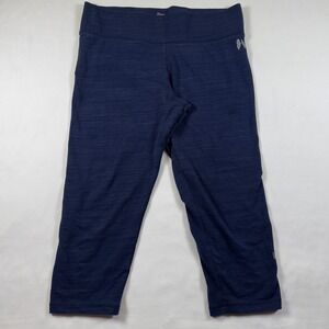 Victoria's Secret Leggings Womens‎ Large Navy Blue Capri Athleisure Activewear